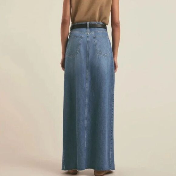 Favorite Daughter The Sunny Denim Maxi Skirt NWT Size 25 - Picture 2 of 16